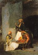 Jean Leon Gerome Arnauts Playing Chess oil